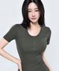Pijikeolgameoncheu P5087 Short Sleeve Slim Cutout Dress [4 Colors]