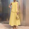 ZANZEA Women Elegant Casual Sleeveless Vest Tops With Loose Skirts Two Piece Suit Sets