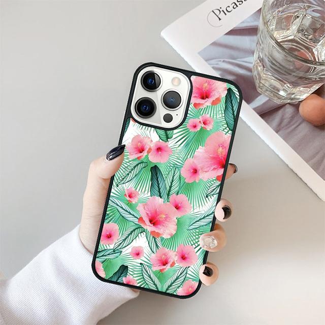 Tropical Paradise Hawaiian Flower Phone Case For iPhone 17 Air 15 16 Cover 14 13 11 12 Pro Max Max Plus Back Cover