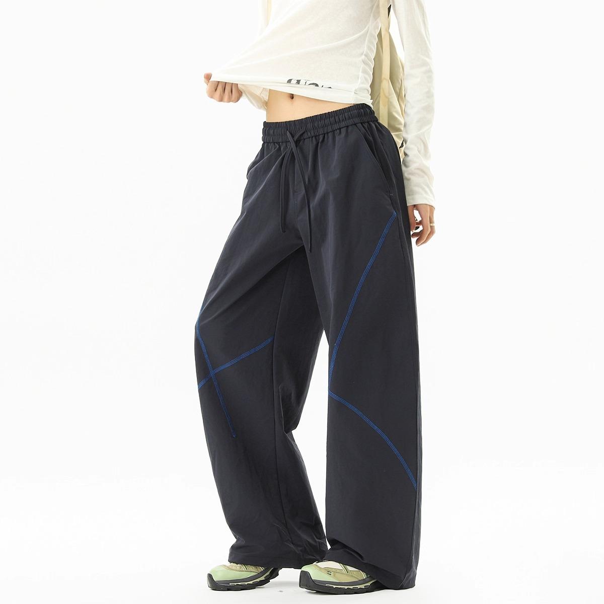 

Outdoor Hasselblad line sports long pants men s autumn and winter new straight loose contrasting color design couple stormpants 3XL Темно-синій