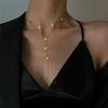 Collana con Ciondolo Lungo in Acciaio Inossidabile da Donna Nicchia Personalità Semplice Gioielli da Festa Ingrosso