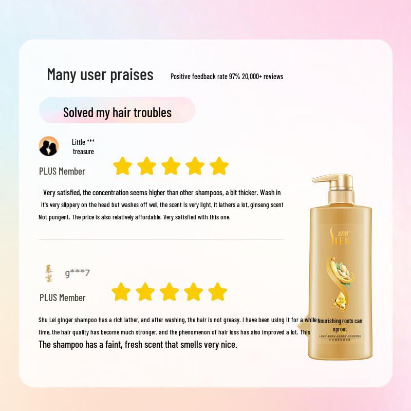 SLEK Ginseng Ginger Strengthening & Volumizing Shampoo