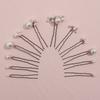 12pcs Simple Faux Pearl Handmade Hairpins | Fashionable Versatile Prom Accessories, Alloy and Resin Material