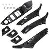 BMW 5 F10 F11 09-17 front interior door handle set 7 pcs BLACK