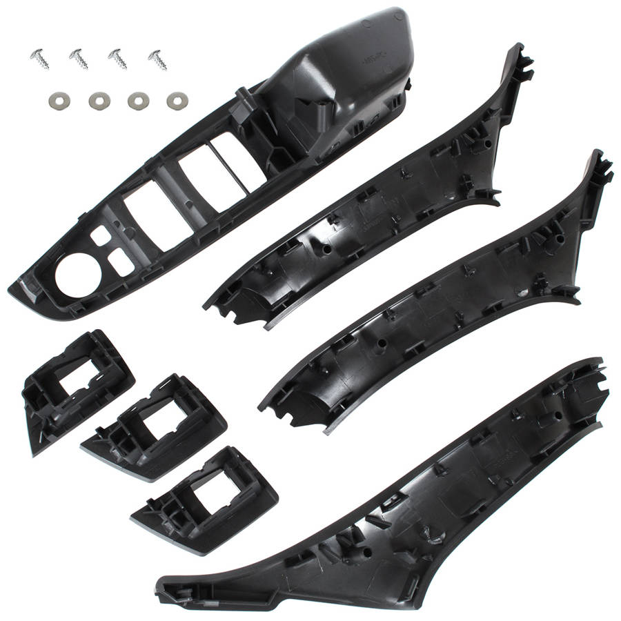BMW 5 F10 F11 09-17 front interior door handle set 7 pcs BLACK