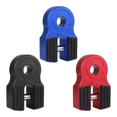 Aluminum Winch Hook Tow Shackle with Rubber Protections for ATV SUV Pickup Truck Towing Component
