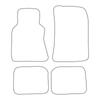 [BLM]ME038 red - Set of velour floor mats to fit Mercedes S-klass C126 Coupe 1979-1991 - red trim