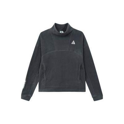 Loose Solid Color High Neck Long Sleeve Sweatshirt Women Tops Dark-Grey DQ5843-060