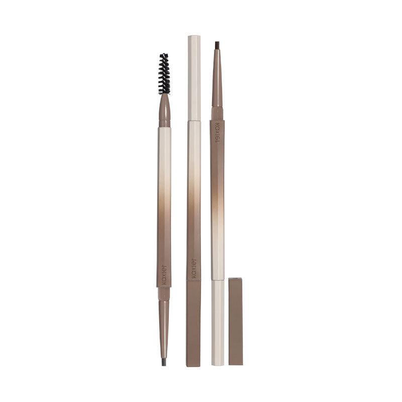 Creion pentru sprâncene modelat tridimensional, cu capete dublu, ultra-fin, rezistent la apă și transpirație, natural și de lungă durată, sprâncene sălbatice definite