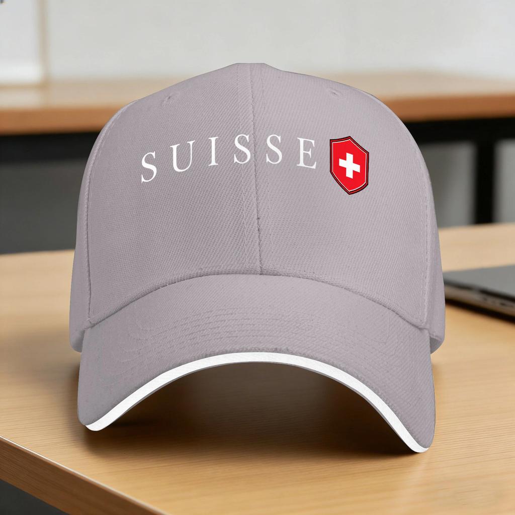 Summer Casual Baseball Cap Swiss Switzerland Flag Outdoor Sports Trucker Hat For Unisex Women Adjustable  DIY Print Baseball Caps