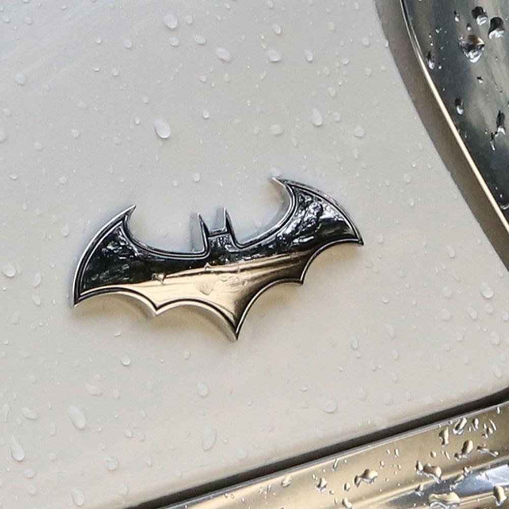 3D Metal Bat Auto Car Logo Cartoon Sticker Metal Badge Emblem Tail Decal Motorcycle Car Decoration Accessories Car Sticker