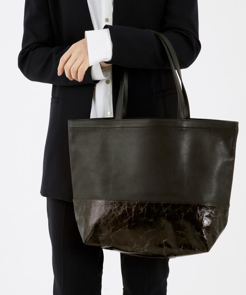 Umun Two-Tone Shopper Bag [Brown]