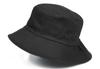 Large and Medium Sizes Reversible Bucket Hat with Removable Chin Strap Black and Navy with Chin [JUNNY] Available. (XL, Strap)