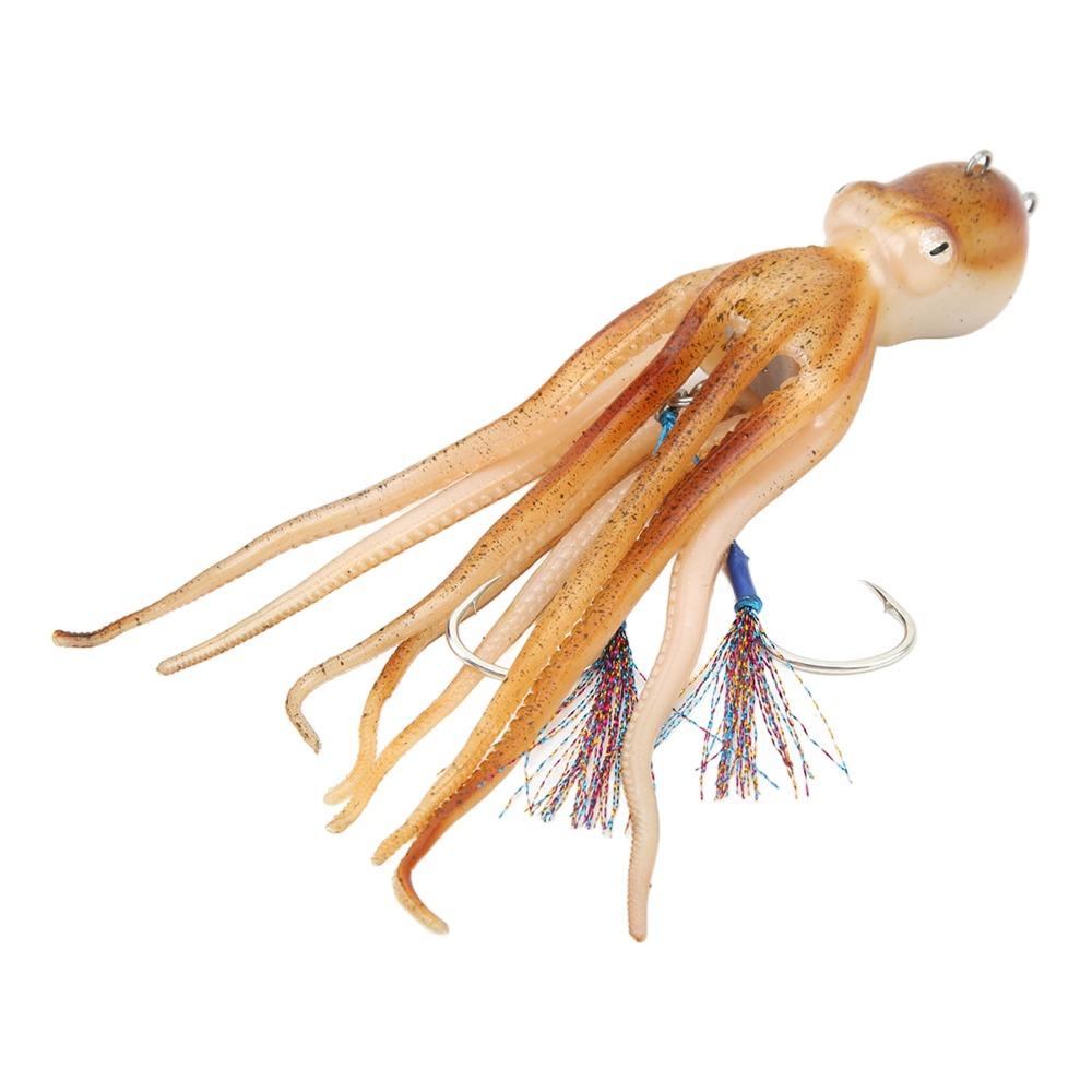 Esca Polpo in TPE Calamaro Morbido Jig Portatile per Polpo Pesca in Acqua Salata