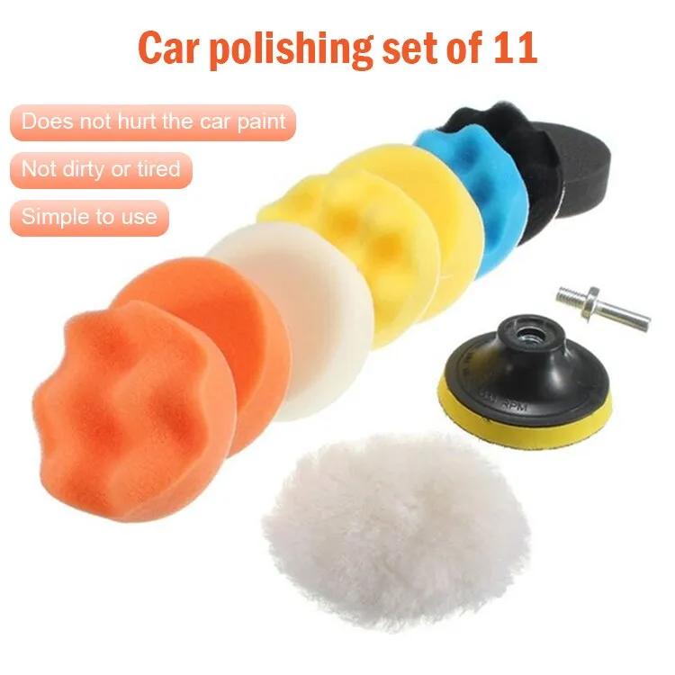 Polishing Sponge Plate Set - Imitation Plush Waxing Grinding Cleaning Wheel for Car Beauty Electric Drill