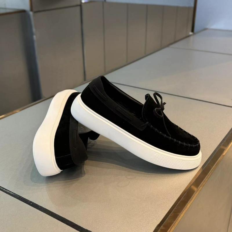 Herre Loafers Slip-on Fritidssko Retro Semsket Skinn Flats Mote Plattform Herre Kjøresko Luksus Helt Nye Dressko