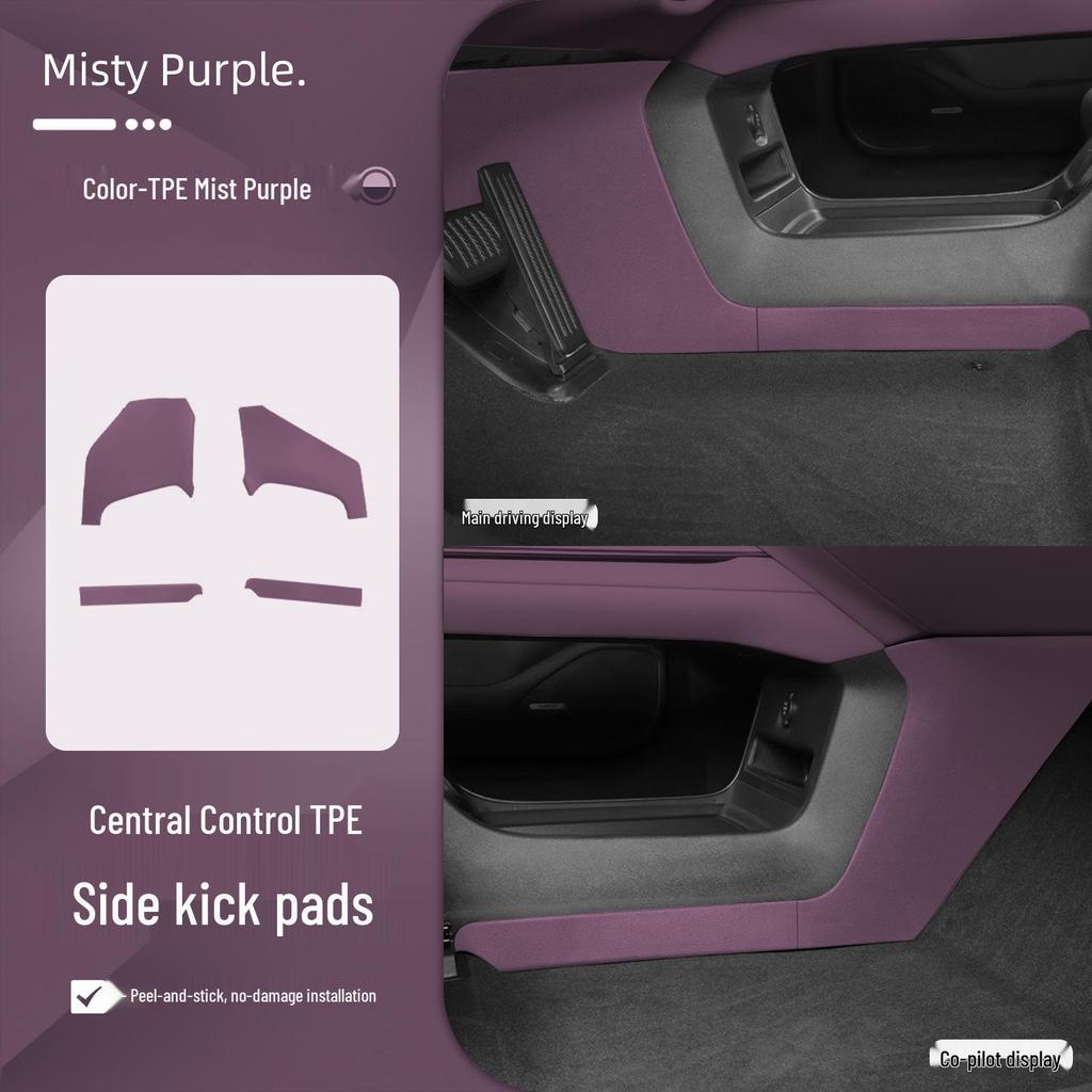Xiaomi SU Kick Pads & Nappa Leather TPE Seat Protectors for Console Interior Modification