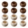 Set von 6 Taschentuchhaltern Taschentuchschnallen Runde Form Serviettenringe Holzstruktur Geeignet für Taschentuchdekorationen