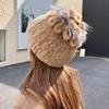 Hat Winter Women's Winter Fashion Rabbit Hair Baotou Hat Women's Youth Wool Thickened Warm Ear Protection Fur Ladies