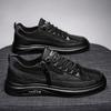 2024 Leather Casual Men Shoes Zipper Platform Fashion Designer Luxury Four Seasons Retro Low Top Outdoor Walking Male Sneakers