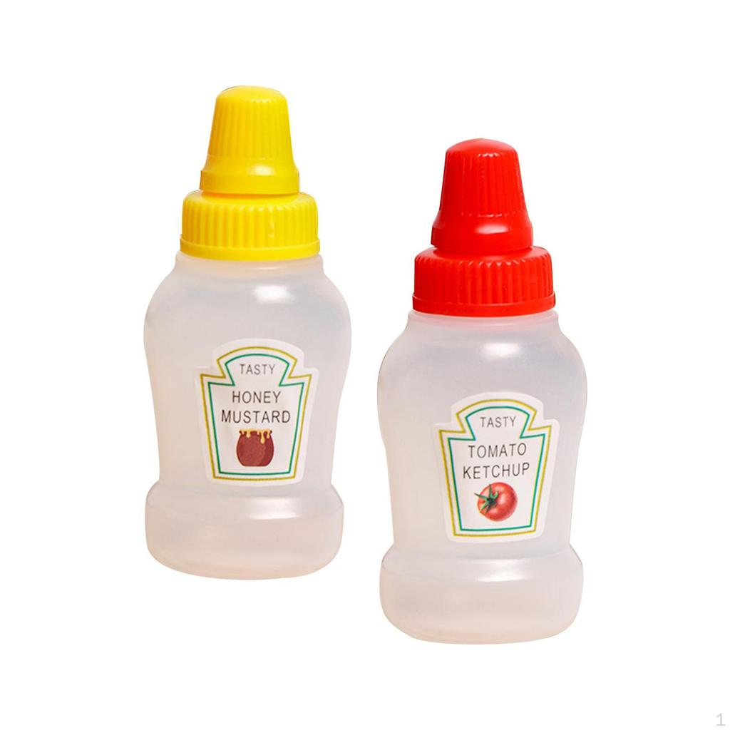 Storage Mini Tomato Ketchup Bottle Empty Refillable Squirt Salad Dressing