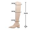 Fashion 2025 Sexy Woman Over The Knee Boots Lady Slim Elastic Long Thigh High Boots Pointed Toe Kid Suede Ladies Zapatos De Mujer 33-43