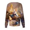 Women's Casual Long Sleeve Single Breasted Printed Dry- Top