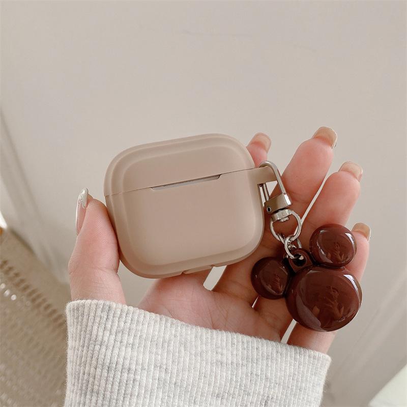 Simple solid color for AirPods 1 generation protective case second generation 1 generation pro1 apple bluetooth headset case cartoon woman