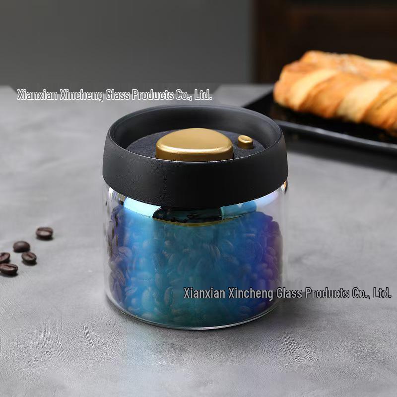 Vacuum-Sealed Moisture-Proof Glass Coffee Storage Jar