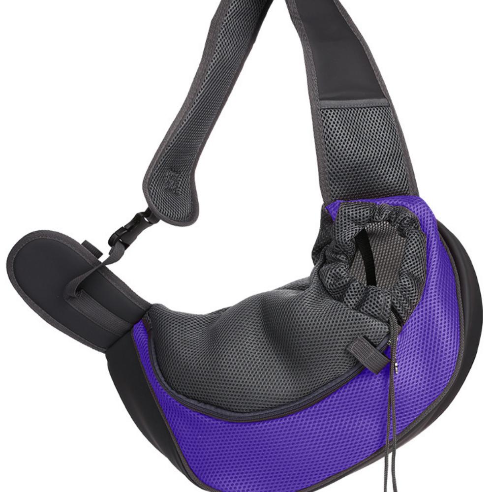 

Дорожный рюкзак Дышащая наплечная сумка кроссбоди Сумка-тоут для путешествий с питомцем Кошка L фиолетовый