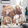 1PC The 100 Girlfriends Print Flannel Blanket, High quality All Seasons, Home Decor, Warmth and Comfort, Perfect for Christmas Gifts