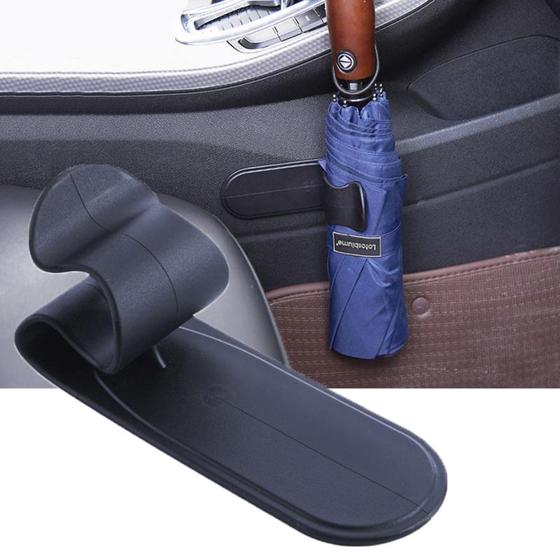 Car Umbrella Holder Rear Trunk Mounting Bracket Towel Hook Self-adhesive Car Vechicle Umbrella Hook Car Organizer Acessories