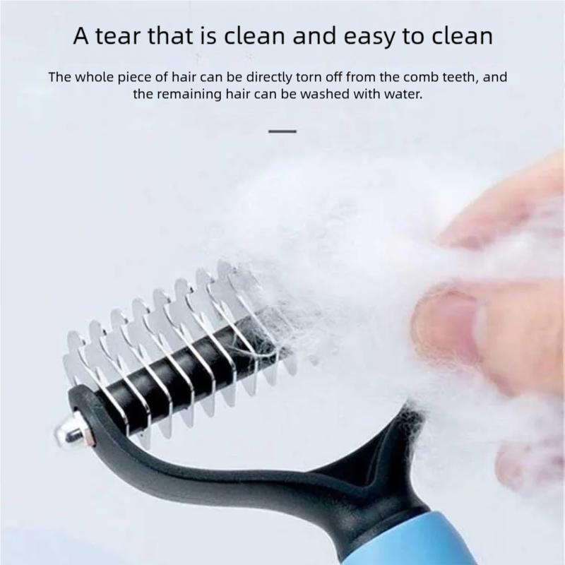 Hundebürste Haarentferner für Haustiere Katzenkamm Pflegebürste für verfilztes langes und kurzes Haar Locken Hunde Zubehör Haustierartikel