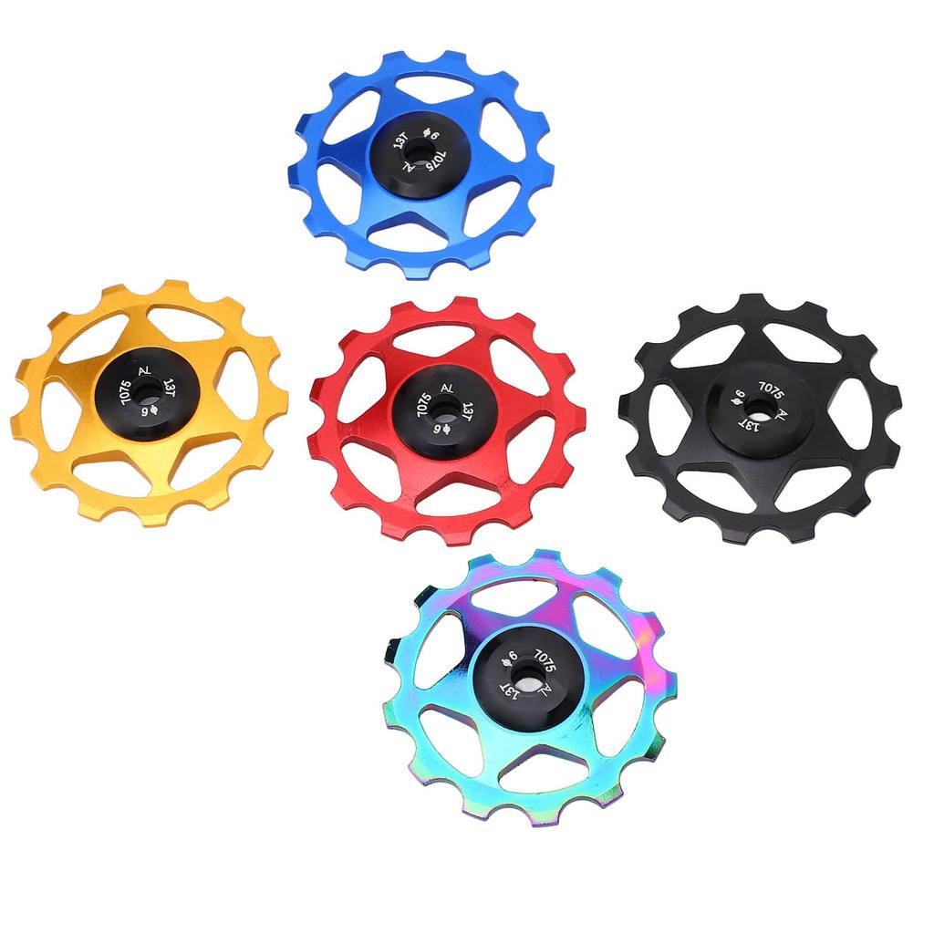 5 Stück Fahrrad Schaltwerkröllchen Aluminiumlegierung Schaltwerk Führungsrolle für Rennrad MTB 13Z