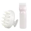 2pcs/set Applicator Bottle Shampoo Brush Scalp Massage Hair Brush Oil Applicator for Hair Care 3-in-1 Hair Treatment Tool