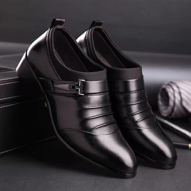 Spring Autumn Men's Classic Dress Shoes Oxfords Leather Shoes for Men Business Casual Loafers Quality Plus Size Men Wedding Formal Shoes