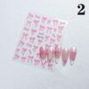3D Cartoon Bow Nail Stickersdecals French Manicure Self-Adhesive Accessories Nail Art Decorations Beauty Tool