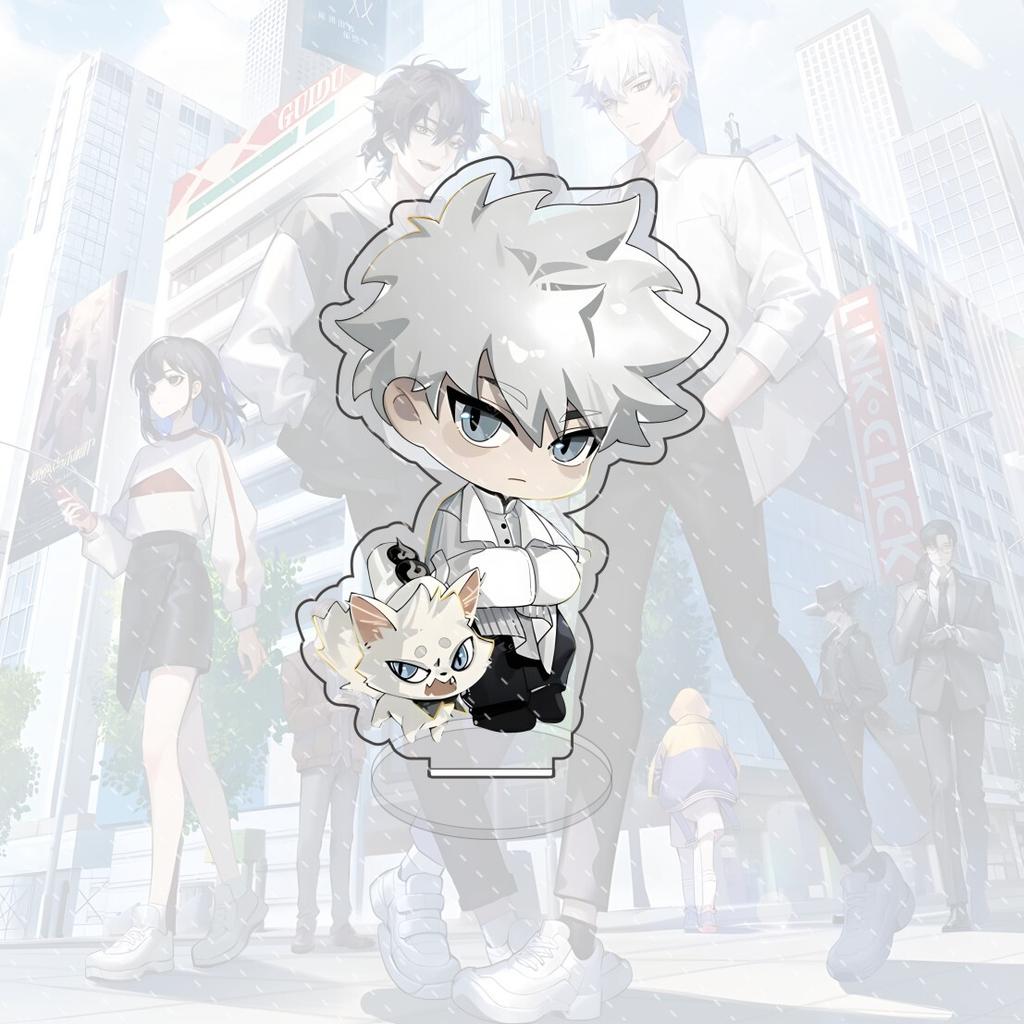 Anime Link Click 10cm Acrylic Q Version Character Charles Lucas Jo Standing Model Cute Desktop Decoration Collection Gift