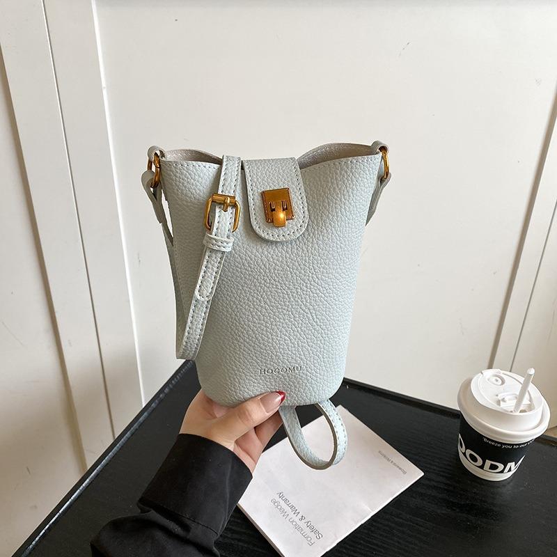 Trend fashion mobile phone casual bag women's new simple bucket bag niche shoulder bucket messenger bag
