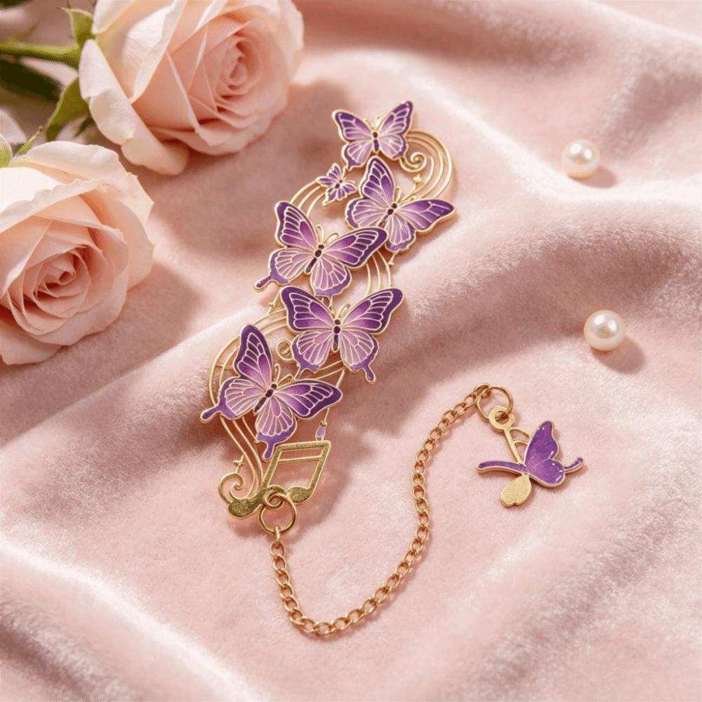 Colorful Vintage Bookmark Sturdy Chain Metal Bookmark Gifts Butterfly Bookmark  Bookstore
