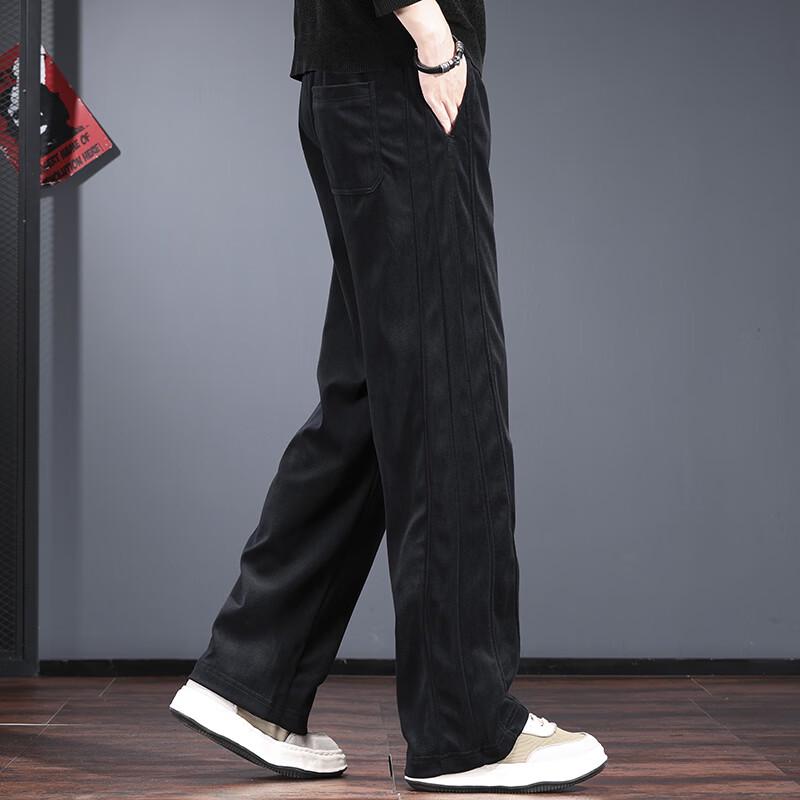 Jielinuo Men's Loose-Fit Straight-Leg Sweatpants