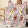 Floral Series Thick & Warm Flannel Blanket – Soft, Skin-Friendly, Cozy for Home, Couch, Guest Room, Holiday Decor (Christmas, Halloween)