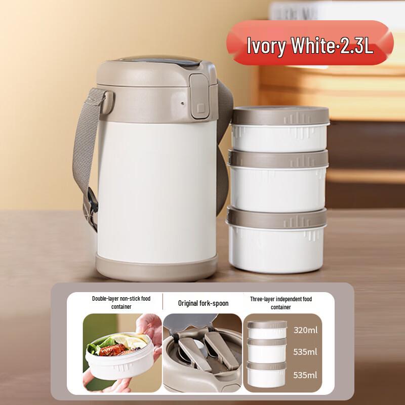 Portable 316 Steel 3-Layer Thermal Lunch Box