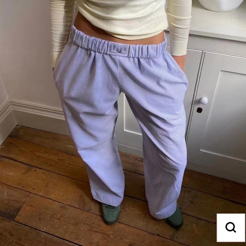 

Повседневные полосатые брюки для женщин, однотонные свободные брюки-палаццо, летние эластичные брюки с высокой талией, модные брюки для работы, отпуска, дышащие легкие узкие брюки 3XL
