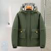 Men's Hooded Rainproof Outdoor Hiking Cold Resistant Winter Jacket Thickened Warm Lightweight Casual Loose Comfortable Cotton Jacket
