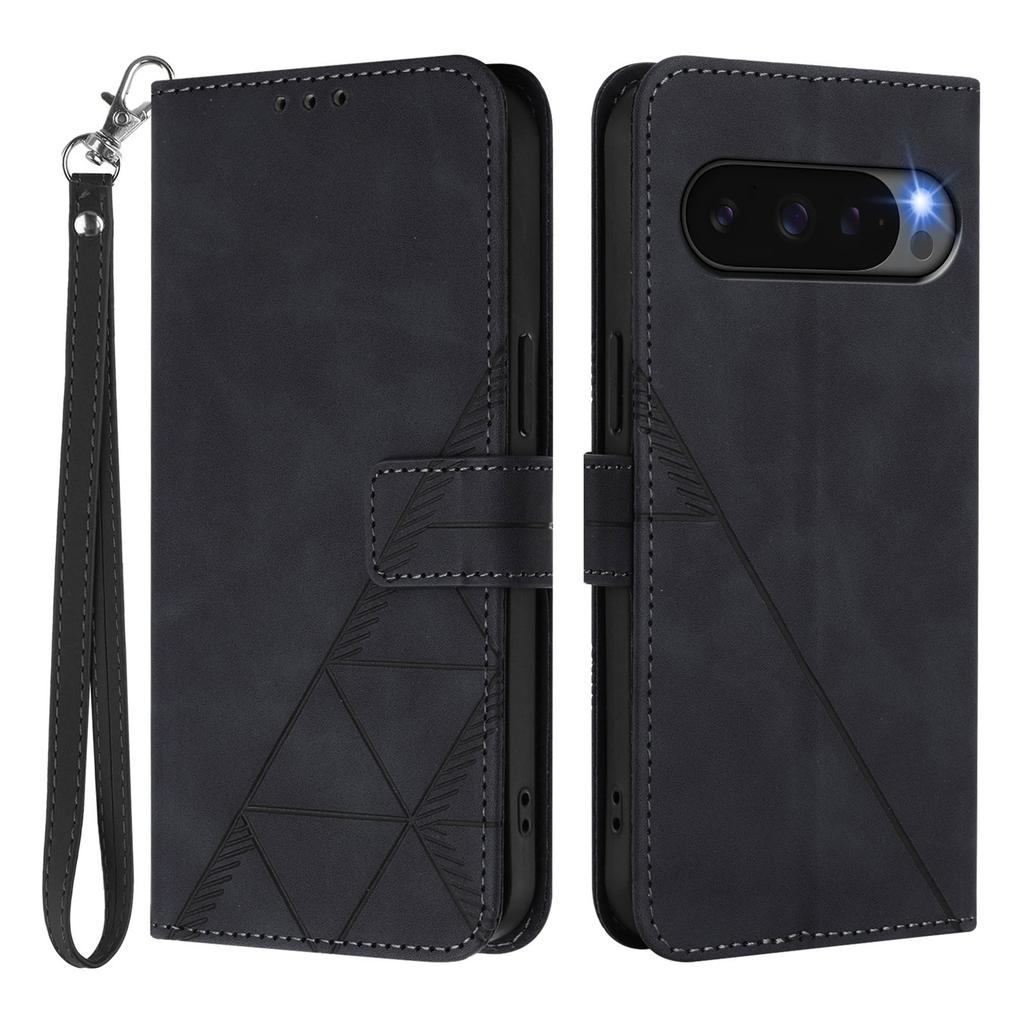 For Google Pixel 10 Pro/10/9 Pro/9 Leather Case with Hand Strap Wallet Stand Phone Cover