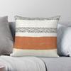 Terracotta Stripe Light Gray Square Pillowcase Polyester Linen Velvet Printed Zip Decorative Pillow Case Home Cushion Cover