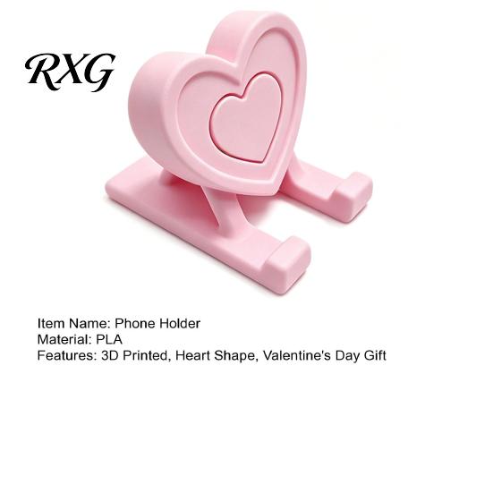 Heart Shaped Phone Holder 3D Printed Holder, Love Shape Mobile Stand Stand, Cell Tablet Desk Mount, Valentine's Day Gift Universal