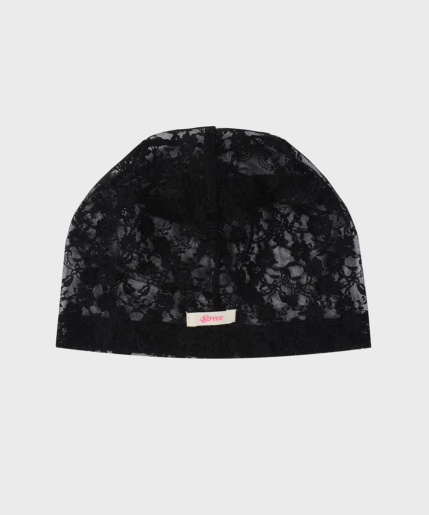 EIREVE Lace See-Through Beanie (Black)