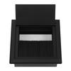 2 Stück 80mm x 80mm / 3.15x3.15in Schreibtisch-Kabeldurchführung Aluminiumlegierung Quadratische Form Kabeldurchführung Bürste Schwarz Kabeldurchführung Langlebig